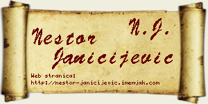 Nestor Janičijević vizit kartica